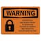 Signmission OSHA, Lockout All Machinery Prior To Servicing, 10in X 7in Rigid Plastic, 10" W, 7" H, Landscape OS-WS-P-710-L-12668 - alternate 1